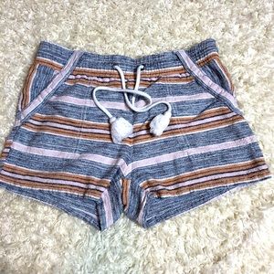 Jolt stripped linen shorts